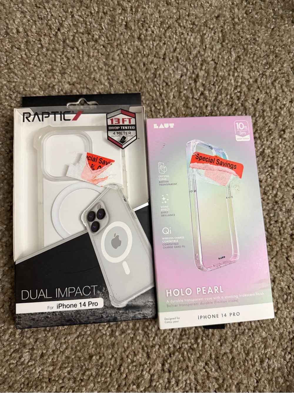 Set of 2 Clear Case: for iPhone 14 Pro - Transparent